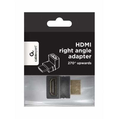 Адаптер Cablexpert HDMI - HDMI, M/F, Г-подібний, чорний (A-HDMI270-FML) пакет Адаптер Cablexpert HDMI - HDMI, M/F, Г-подібний, чорний (A-HDMI270-FML) пакет