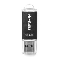 Флеш-накопичувач USB 32GB Hi-Rali Rocket Series Black (HI-32GBVCBK) Флеш-накопичувач USB 32GB Hi-Rali Rocket Series Black (HI-32GBVCBK)