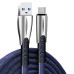 Кабель ColorWay USB - USB Type-C (M/M), 2.4 А, 1 м, Blue (CW-CBUC012-BL)