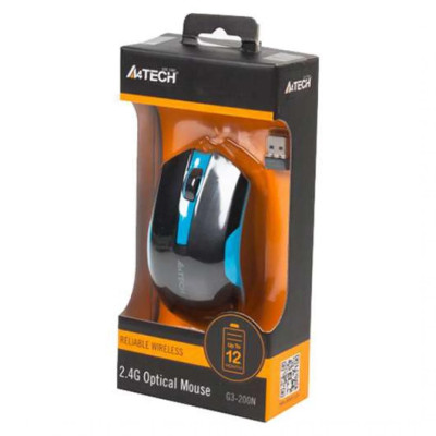 Миша бездротова A4Tech G3-200N Black/Blue USB V-Track Миша бездротова A4Tech G3-200N Black/Blue USB V-Track