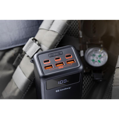 Універсальна мобільна батарея Sandberg Powerbank 50000mAh, USB-C PD 130W, Black (420-75)