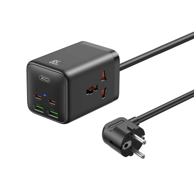 Мережевий фільтр XO (WL24.black) 2 розетки, 2 х USB, 2 x USB-C, 1.5 м, Black Мережевий фільтр XO (WL24.black) 2 розетки, 2 х USB, 2 x USB-C, 1.5 м, Black