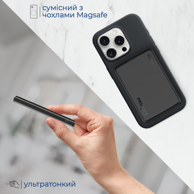 Універсальна мобільна батарея Promate Blade-5 5000mAh 20W Black Універсальна мобільна батарея Promate Blade-5 5000mAh 20W Black