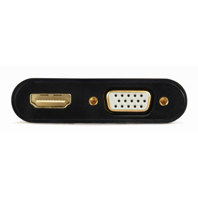 Адаптер Cablexpert VGA - HDMI+VGA (M/F), 0.15 м, Black (A-VGA-HDMI-02) Адаптер Cablexpert VGA - HDMI+VGA (M/F), 0.15 м, Black (A-VGA-HDMI-02)