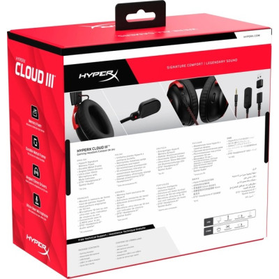 Гарнiтура HyperX Cloud III Black/Red (727A9AA) Гарнiтура HyperX Cloud III Black/Red (727A9AA)