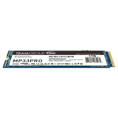Накопичувач SSD 1TB Team MP33 Pro M.2 2280 PCIe 3.0 x4 3D TLC (TM8FPD001T0C101) Накопичувач SSD 1TB Team MP33 Pro M.2 2280 PCIe 3.0 x4 3D TLC (TM8FPD001T0C101)