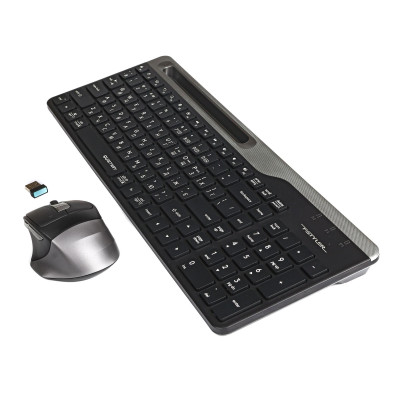 Комплект (клавіатура, миша) бездротовий A4Tech FB2535CS Smoky Grey
