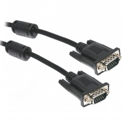 Кабель Maxxter VGA - VGA (M/M), HD15, 3+4C, з 2-ма феритами, 3 м, чорний (V-VGA-10) пакет Кабель Maxxter VGA - VGA (M/M), HD15, 3+4C, з 2-ма феритами, 3 м, чорний (V-VGA-10) пакет