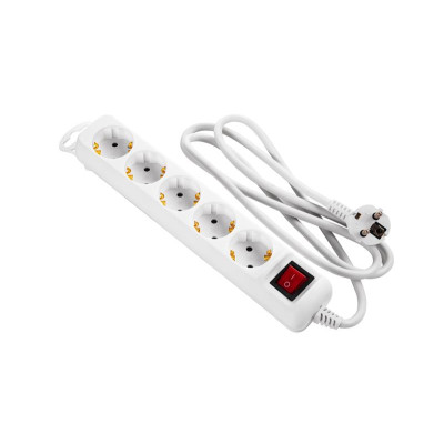 Фільтр живлення 2Е (2E-U05ESM1.5) 5хSchuko, 1.5 м, білий Фільтр живлення 2Е (2E-U05ESM1.5) 5хSchuko, 1.5 м, білий