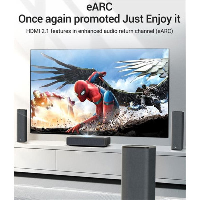 Кабель Vention HDMI - HDMI v.2.1 (M/M), 1.5 м, Black (AALBG) Кабель Vention HDMI - HDMI v.2.1 (M/M), 1.5 м, Black (AALBG)