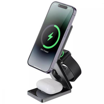 Бездротовий зарядний пристрій Proove Titan Volt 3in1 Gray (WSTV15000003) Бездротовий зарядний пристрій Proove Titan Volt 3in1 Gray (WSTV15000003)