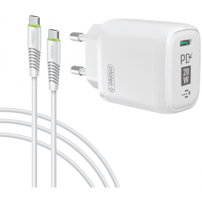 Мережевий зарядний пристрій Intaleo TCGQPD120T (1USBx3A) White (1283126509988) + кабель USB Type С Мережевий зарядний пристрій Intaleo TCGQPD120T (1USBx3A) White (1283126509988) + кабель USB Type С