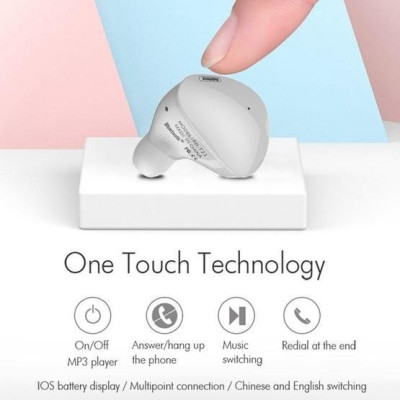 Bluetooth-гарнітура Remax RB-T21 White (6954851287896) Bluetooth-гарнітура Remax RB-T21 White (6954851287896)