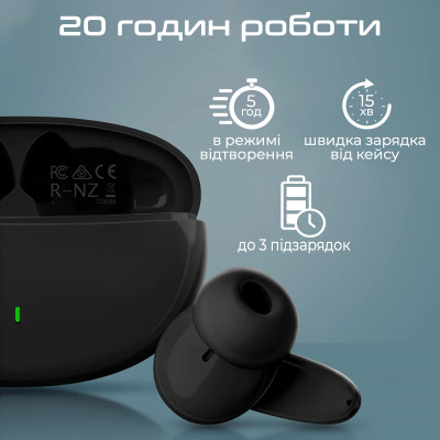 Bluetooth-гарнітура Promate Lush Black Bluetooth-гарнітура Promate Lush Black