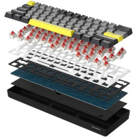 Клавіатура бездротова GamePro MK130G Pro Outemu Red Switch Hot-Swap RGB Black Клавіатура бездротова GamePro MK130G Pro Outemu Red Switch Hot-Swap RGB Black