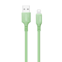 Кабель ColorWay USB - Lightning (M/M), soft silicone, 2.4 А, 1 м, Green (CW-CBUL042-GR) Кабель ColorWay USB - Lightning (M/M), soft silicone, 2.4 А, 1 м, Green (CW-CBUL042-GR)