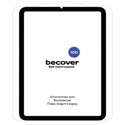 Захисне скло BeCover 10D для Apple iPad Mini 7 2024 Black (712272) Захисне скло BeCover 10D для Apple iPad Mini 7 2024 Black (712272)