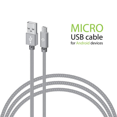 Кабель Intaleo CBGNYM1 USB - micro USB (M/M), 1 м, Grey (1283126477676) Кабель Intaleo CBGNYM1 USB - micro USB (M/M), 1 м, Grey (1283126477676)