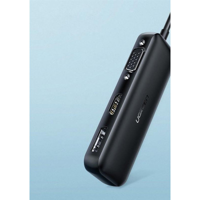 Адаптер Ugreen CM260 DisplayPort+HDMI+VGA - USB Type-C (F/M), Black (60568) Адаптер Ugreen CM260 DisplayPort+HDMI+VGA - USB Type-C (F/M), Black (60568)