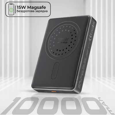 Універсальна мобільна батарея Promate Blade-10 MagSafe 10000mAh 20W Black Універсальна мобільна батарея Promate Blade-10 MagSafe 10000mAh 20W Black