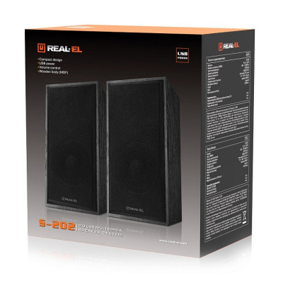 Акустическая система REAL-EL S-202 Black