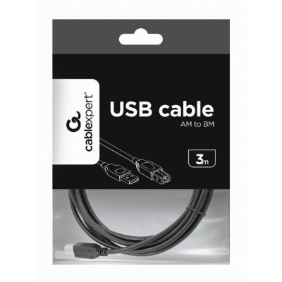 Кабель Cablexpert USB - USB Type-B V 2.0 (M/M), 3.0 м, чорний (CCP-USB2-AMBM-10) Кабель Cablexpert USB - USB Type-B V 2.0 (M/M), 3.0 м, чорний (CCP-USB2-AMBM-10)