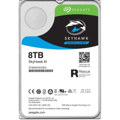 Накопичувач HDD SATA 8.0TB Seagate SkyHawk AI Surveillance 7200rpm 256MB (ST8000VE001) Накопичувач HDD SATA 8.0TB Seagate SkyHawk AI Surveillance 7200rpm 256MB (ST8000VE001)