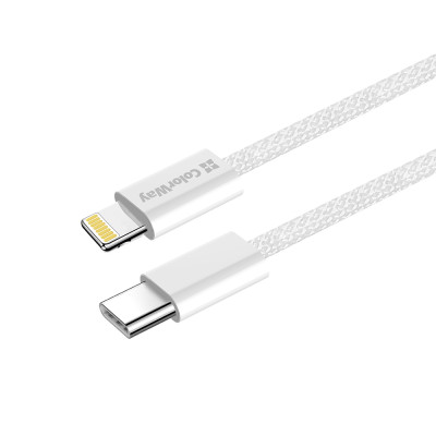 Кабель ColorWay USB Type-C - Lightning (M/M), (braided cotton) (PD Fast Charging 27W), 2 м, Gray (CW-CBPDCL068-GR) Кабель ColorWay USB Type-C - Lightning (M/M), (braided cotton) (PD Fast Charging 27W), 2 м, Gray (CW-CBPDCL068-GR)