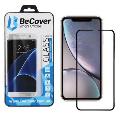Захисне скло BeCover для Apple iPhone XR Black (702621) Захисне скло BeCover для Apple iPhone XR Black (702621)