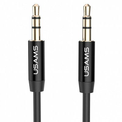 Аудіо-кабель Usams YP-01 3.5 мм - 3.5 мм (M/M), 1 м, Black (YP101) Аудіо-кабель Usams YP-01 3.5 мм - 3.5 мм (M/M), 1 м, Black (YP101)
