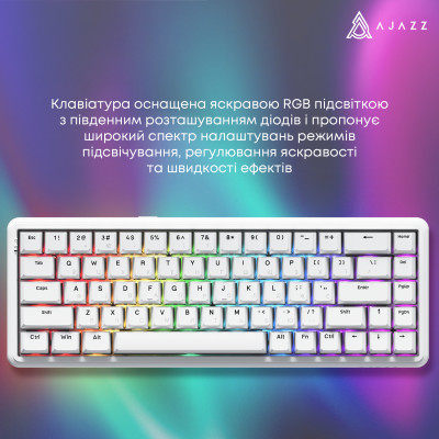 Клавіатура Ajazz AK680 Max Magnetic Switch White (AK680-WM-W-A) Клавіатура Ajazz AK680 Max Magnetic Switch White (AK680-WM-W-A)