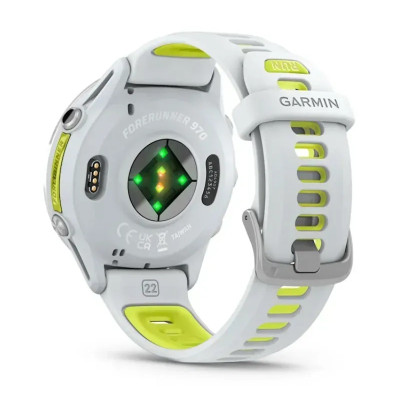 Смарт-годинник Garmin Forerunner 970 Whitestone Titanium with Whitestone/Translucent Amp Yellow Silicone with Silver Buckle (010-02969-61) Смарт-годинник Garmin Forerunner 970 Whitestone Titanium with Whitestone/Translucent Amp Yellow Silicone with Silver Buckle (010-02969-61)