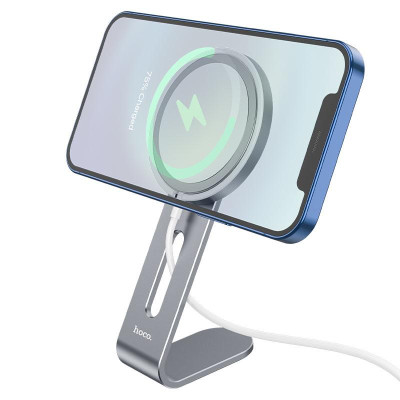 Тримач настільний для бездротового зарядного пристрою MagSafe Hoco PH44 Grey (PH44G) Тримач настільний для бездротового зарядного пристрою MagSafe Hoco PH44 Grey (PH44G)