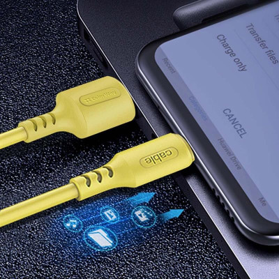 Кабель ColorWay USB - USB Type-C (M/M), soft silicone, 2.4 А, 1 м, Yellow (CW-CBUC043-Y) Кабель ColorWay USB - USB Type-C (M/M), soft silicone, 2.4 А, 1 м, Yellow (CW-CBUC043-Y)