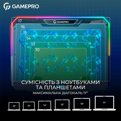 Охолоджуюча підставка для ноутбука GamePro CP1040 Охолоджуюча підставка для ноутбука GamePro CP1040