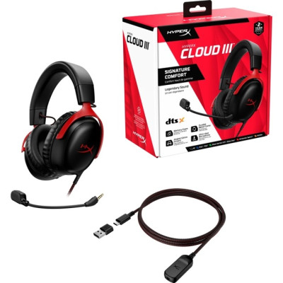 Гарнiтура HyperX Cloud III Black/Red (727A9AA) Гарнiтура HyperX Cloud III Black/Red (727A9AA)