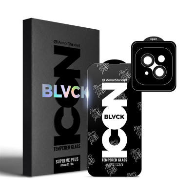Захисне скло Armorstandart Supreme Plus Black Icon для Apple iPhone 15 Plus Black, 0.33mm (ARM71138) Захисне скло Armorstandart Supreme Plus Black Icon для Apple iPhone 15 Plus Black, 0.33mm (ARM71138)