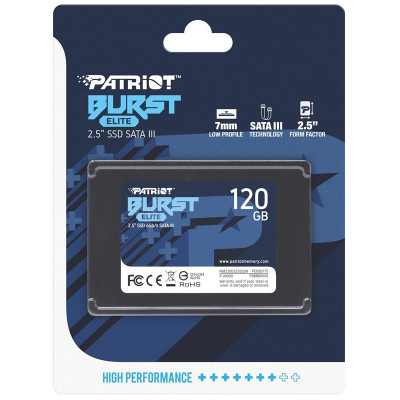 Накопичувач SSD 120GB Patriot Burst Elite 2.5" SATAIII TLC (PBE120GS25SSDR)