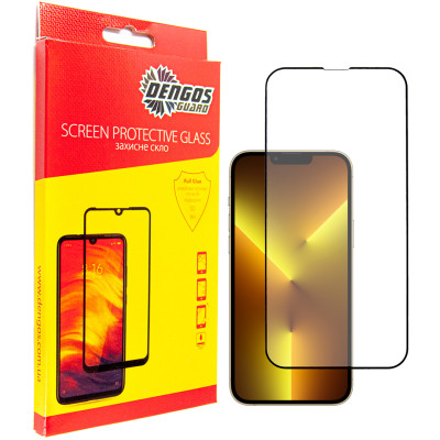 Захисне скло Dengos для Apple iPhone 13 Black Full Glue (TGFG-316) Захисне скло Dengos для Apple iPhone 13 Black Full Glue (TGFG-316)