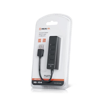 USB-хаб REAL-EL HQ-154 4 ports USB-хаб REAL-EL HQ-154 4 ports