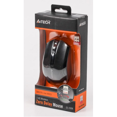 Миша бездротова A4Tech G3-200N Black USB V-Track