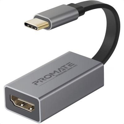 Адаптер Promate USB Type-C - HDMI (M/F) Grey (medialink-h1.grey) Адаптер Promate USB Type-C - HDMI (M/F) Grey (medialink-h1.grey)
