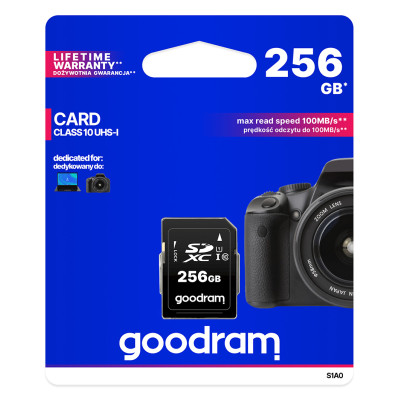 Карта пам`ятi SDXC 256GB UHS-I/U3 Class 10 Goodram R100/W10MB/s (S1A0-2560R12) Карта пам`ятi SDXC 256GB UHS-I/U3 Class 10 Goodram R100/W10MB/s (S1A0-2560R12)