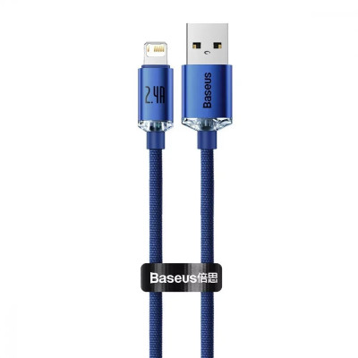 Кабель Baseus Crystal Shine USB-Lightning, 2.4A, 1.2м Blue (6932172602697) Кабель Baseus Crystal Shine USB-Lightning, 2.4A, 1.2м Blue (6932172602697)