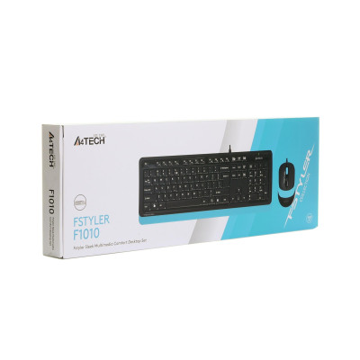 Комплект (клавіатура, миша) A4Tech F1010 Black/Blue Комплект (клавіатура, миша) A4Tech F1010 Black/Blue