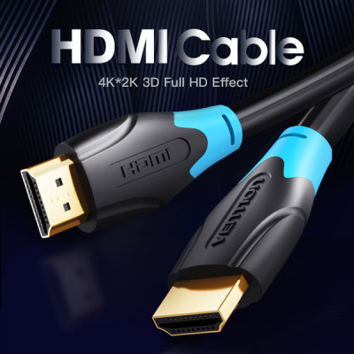Кабель Vention HDMI - HDMI V 2.0, (M/M) 2 м, Black (AACBH) Кабель Vention HDMI - HDMI V 2.0, (M/M) 2 м, Black (AACBH)