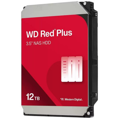Накопичувач HDD SATA 12.0TB WD Red Plus 7200rpm 512MB (WD120EFGX) Накопичувач HDD SATA 12.0TB WD Red Plus 7200rpm 512MB (WD120EFGX)