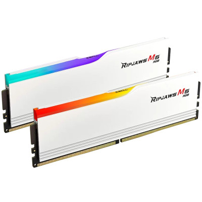 Модуль пам`ятi DDR5 2x32GB/6400 G.Skill Ripjaws M5 RGB White (F5-6400J3239G32GX2-RM5RW) Модуль пам`ятi DDR5 2x32GB/6400 G.Skill Ripjaws M5 RGB White (F5-6400J3239G32GX2-RM5RW)
