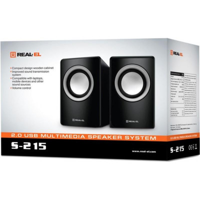 Акустична система REAL-EL S-215 Black Акустична система REAL-EL S-215 Black