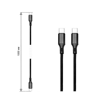 Кабель XoKo SC-230a USB Type-C - USB Type-C (M/M), 1 м, Black (XOKO SC-230a-BK) Кабель XoKo SC-230a USB Type-C - USB Type-C (M/M), 1 м, Black (XOKO SC-230a-BK)